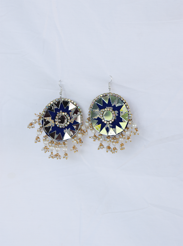 Handmade Embroidered Earrings – Bohemian Elegance