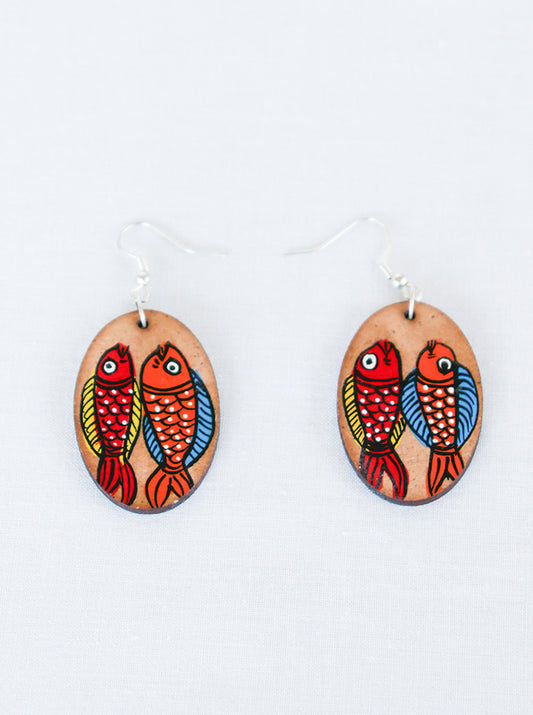 Hand-Painted Fish Earrings