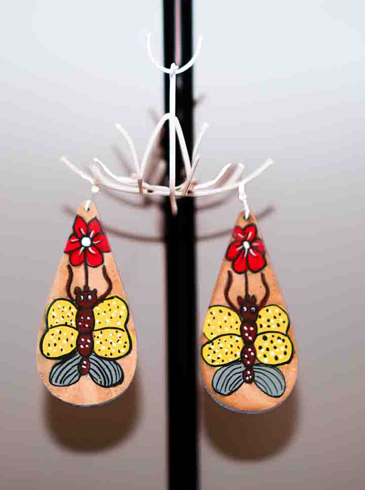 Hand-Painted Butterfly Earrings