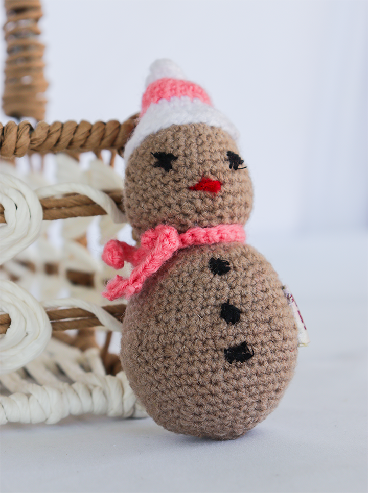Handmade Crochet Snowman – Cozy & Adorable Winter Decor