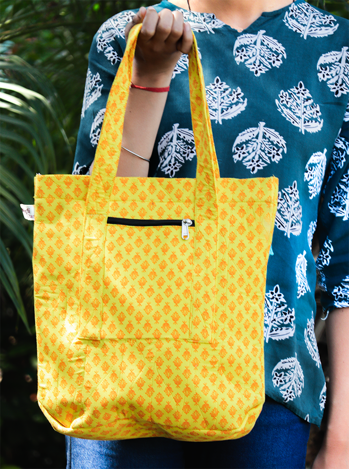 Handmade Embroidered Tote Bag – Vibrant & Elegant
