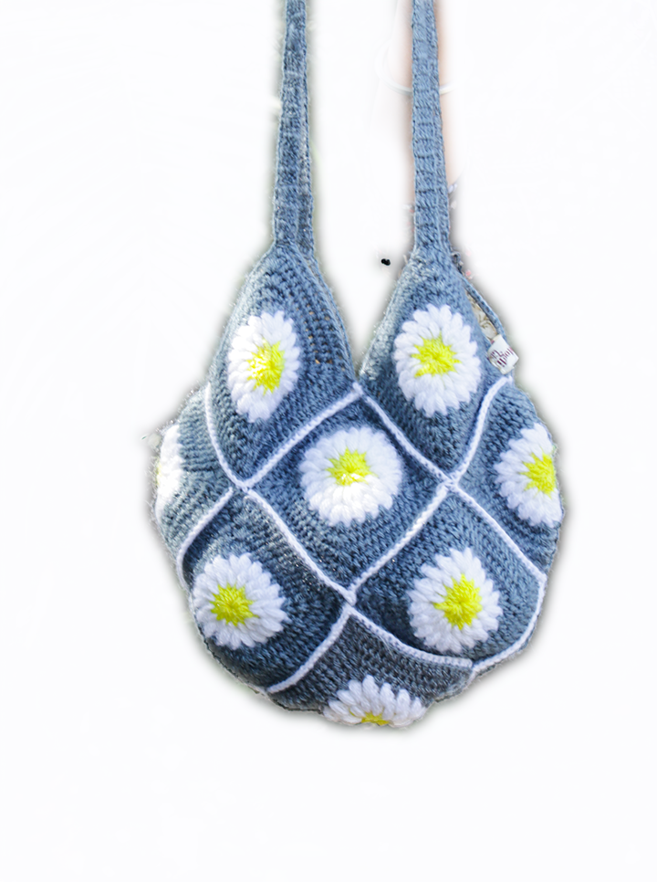 Stylish woolen crochet sling bag