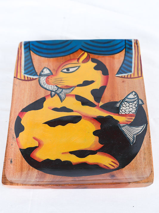 Hand Painted Wooden Wall Hanging (Cat)