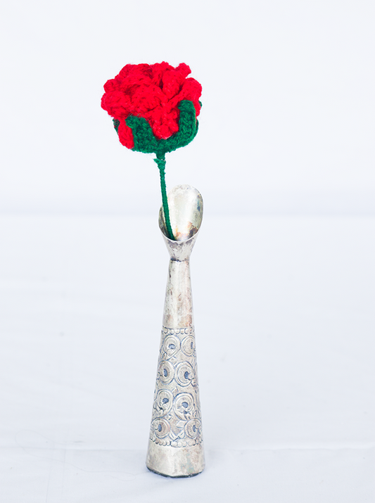 Red Crochet Rose