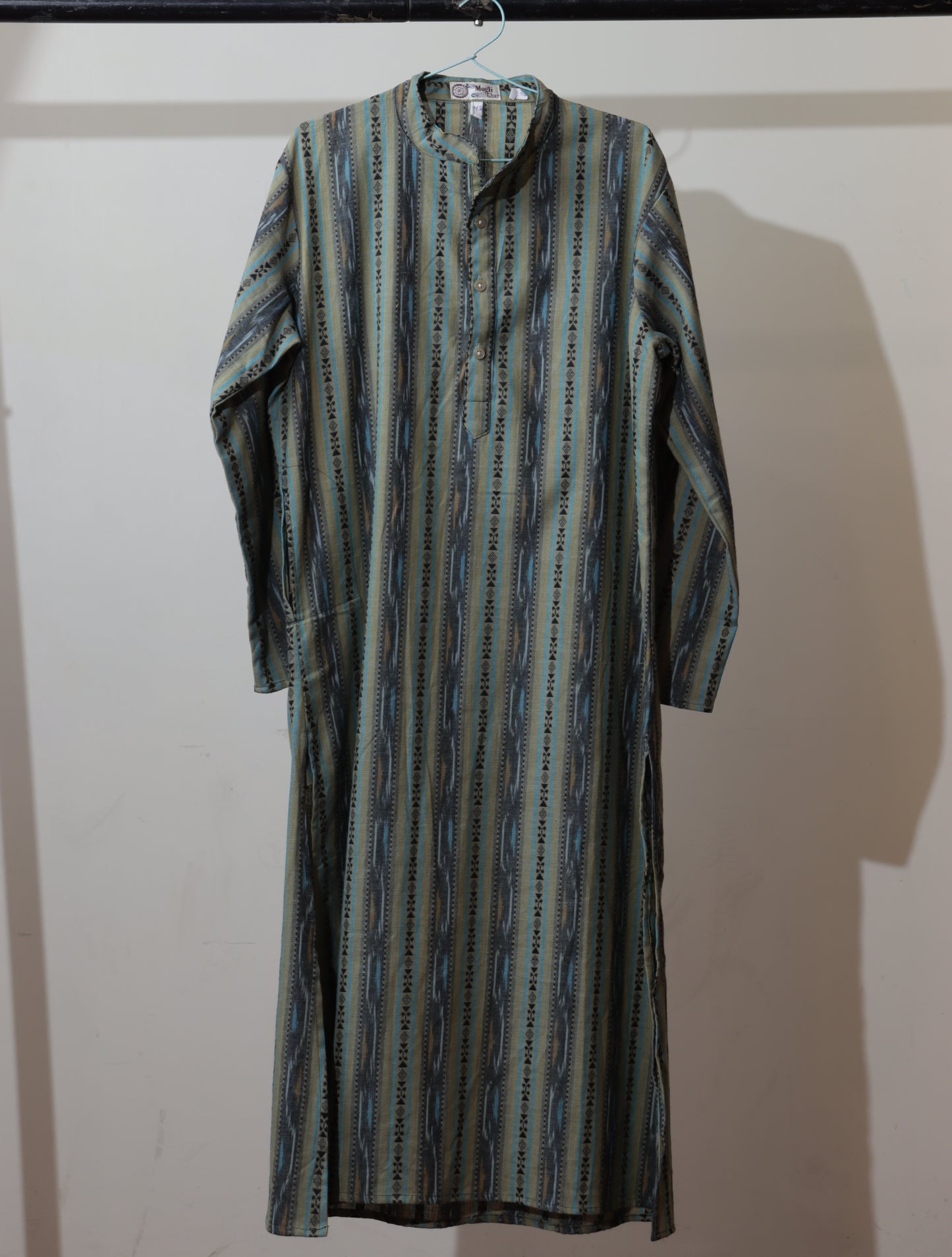 Handmade Grey Ikat Cotton Kurti – Women