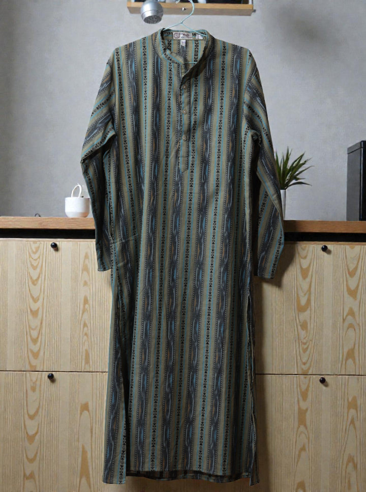 Handmade Grey Ikat Cotton Kurti – Women