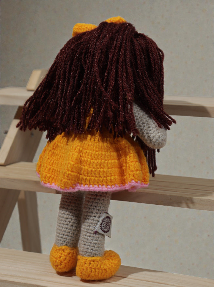 Handmade Crochet Doll – Yellow Dress Edition