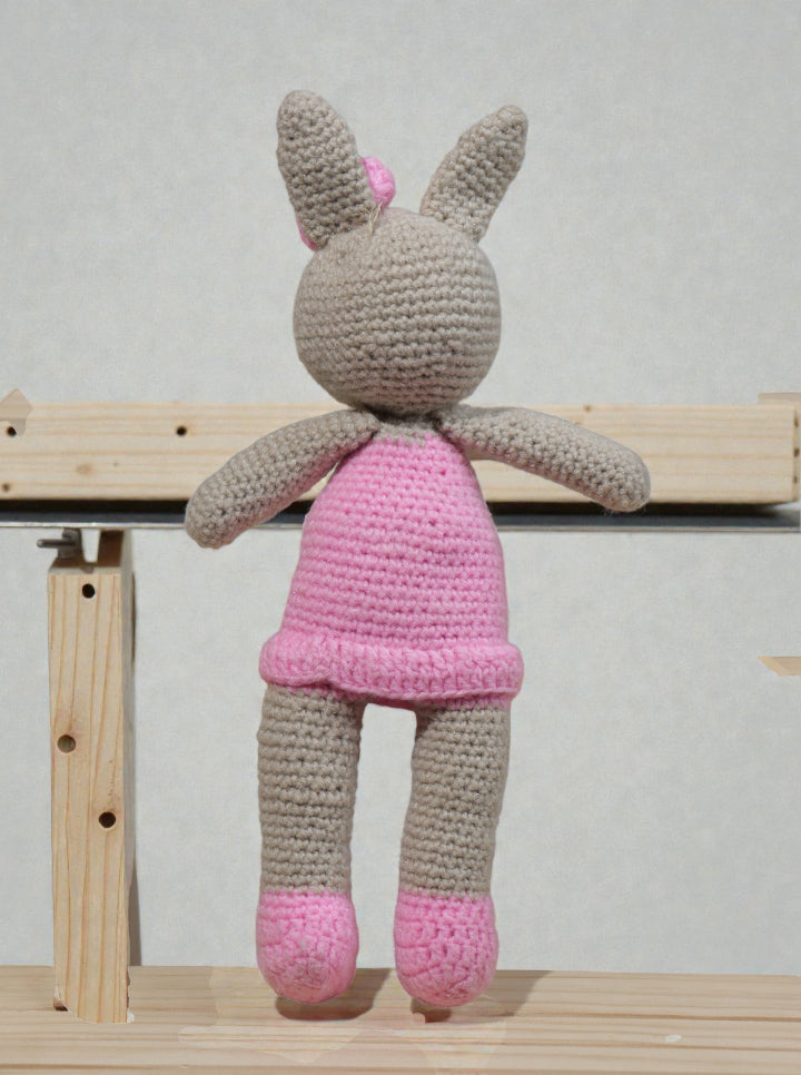 Handmade Crochet Girl Rabbit  – A Bundle of Cuteness (Pink Dress)