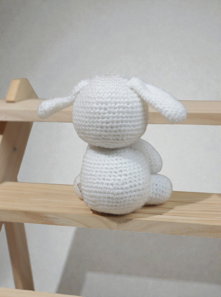 Handmade Crochet White Puppy