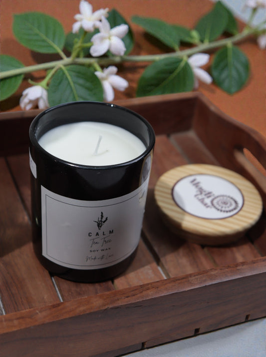 Handmade Soy Wax Fragrant Candle – Tea Tree (Calm Collection)