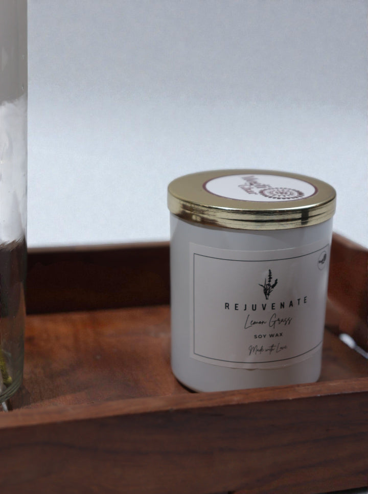 Handmade Soy Wax Fragrant Candle – Lemongrass (Fresh & Uplifting Collection)