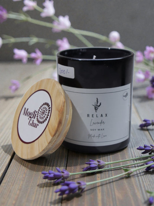 Handmade Soy Wax Fragrant Candle – Lavender (Relax Collection)