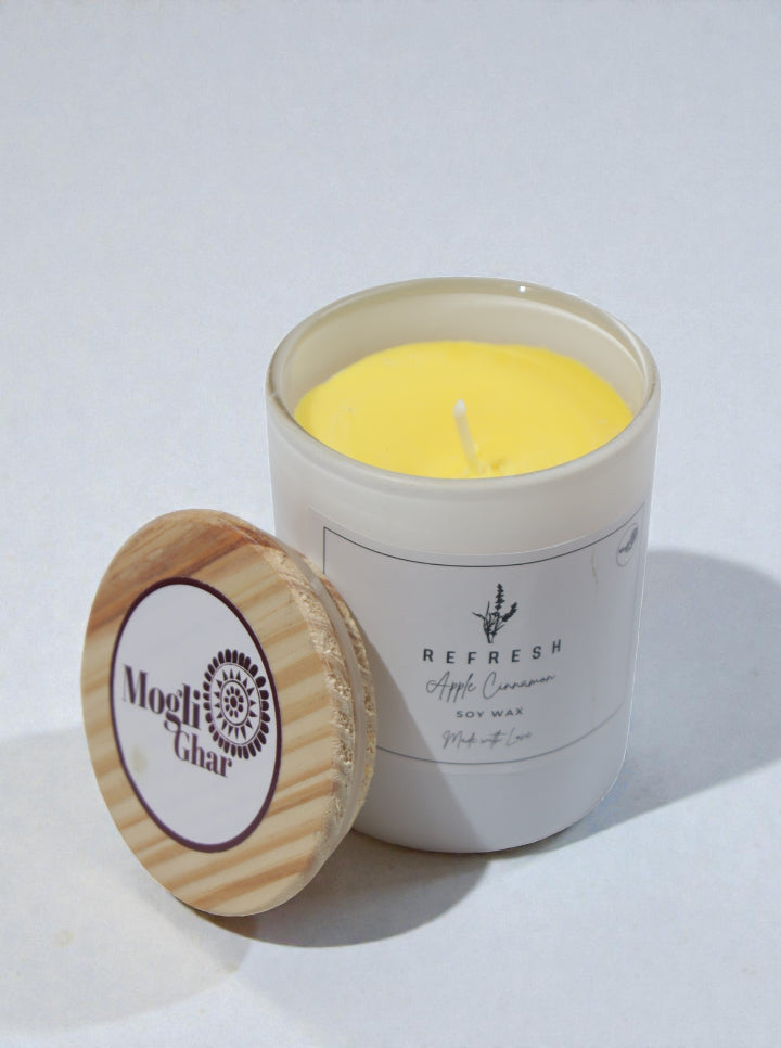 Handmade Soy Wax Fragrant Candle – Apple Cinnamon (Refresh Collection)