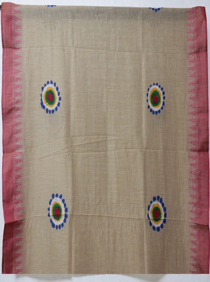 Handpainted Pattachitra Cotton Dupatta – Folk Art Elegance