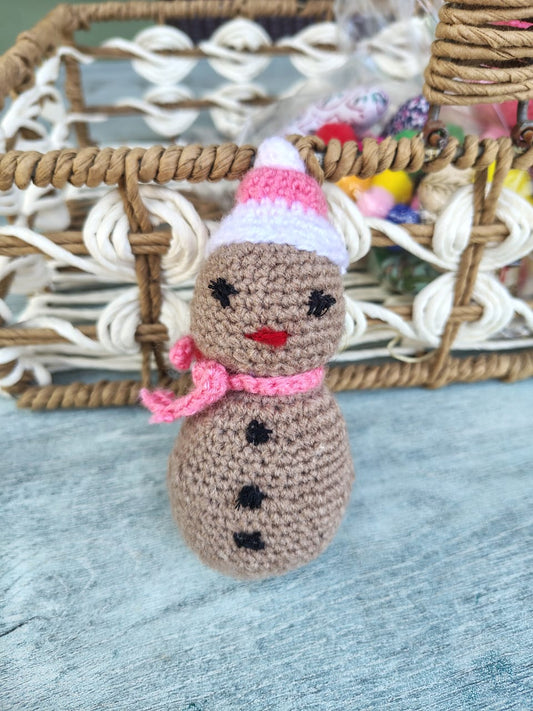 Handmade Crochet Snowman – Cozy & Adorable Winter Decor