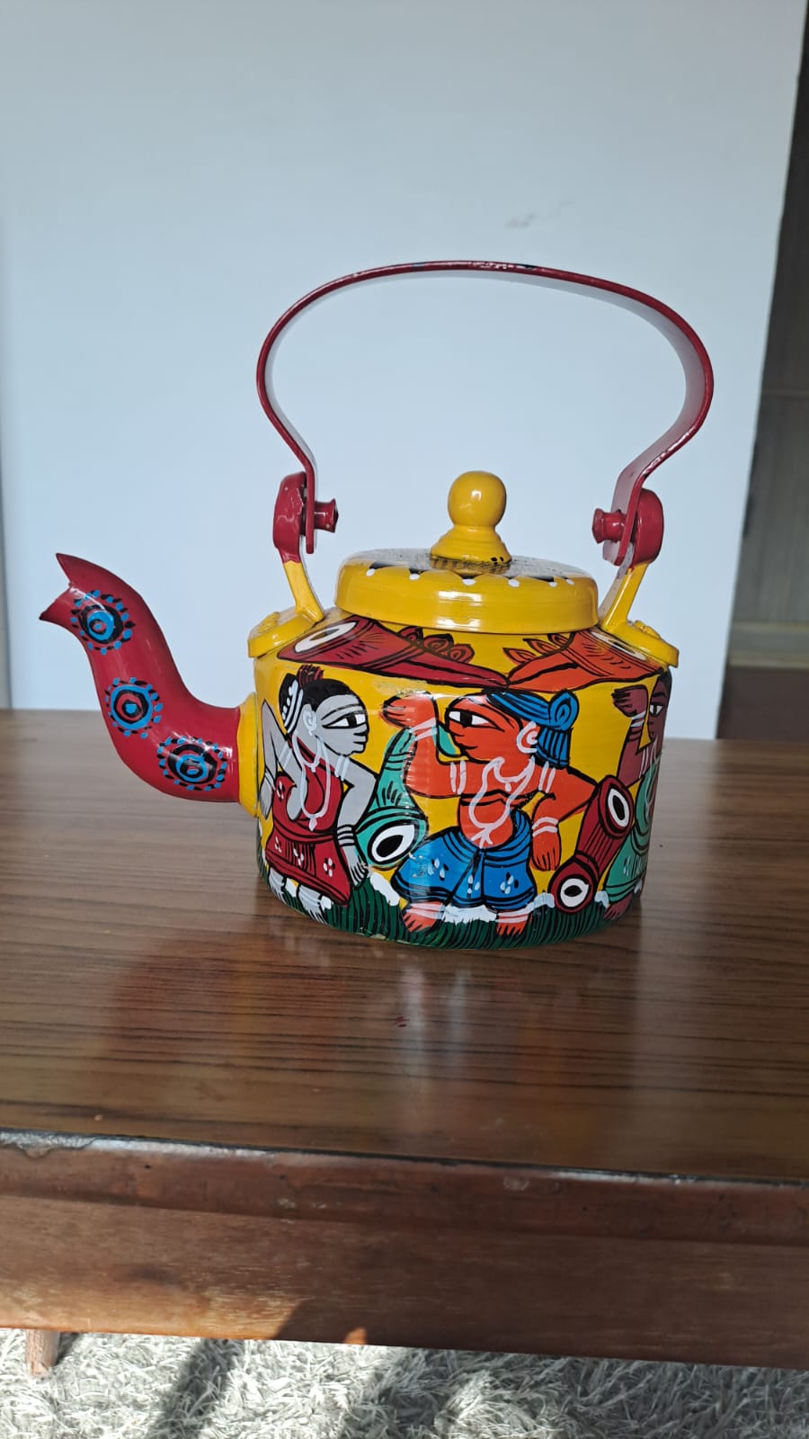 Hand-Painted Pattachitra Kettle – Traditional Folk Art Elegance