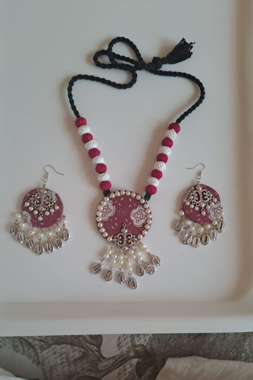 Handcrafted Fabric Jewelry Set