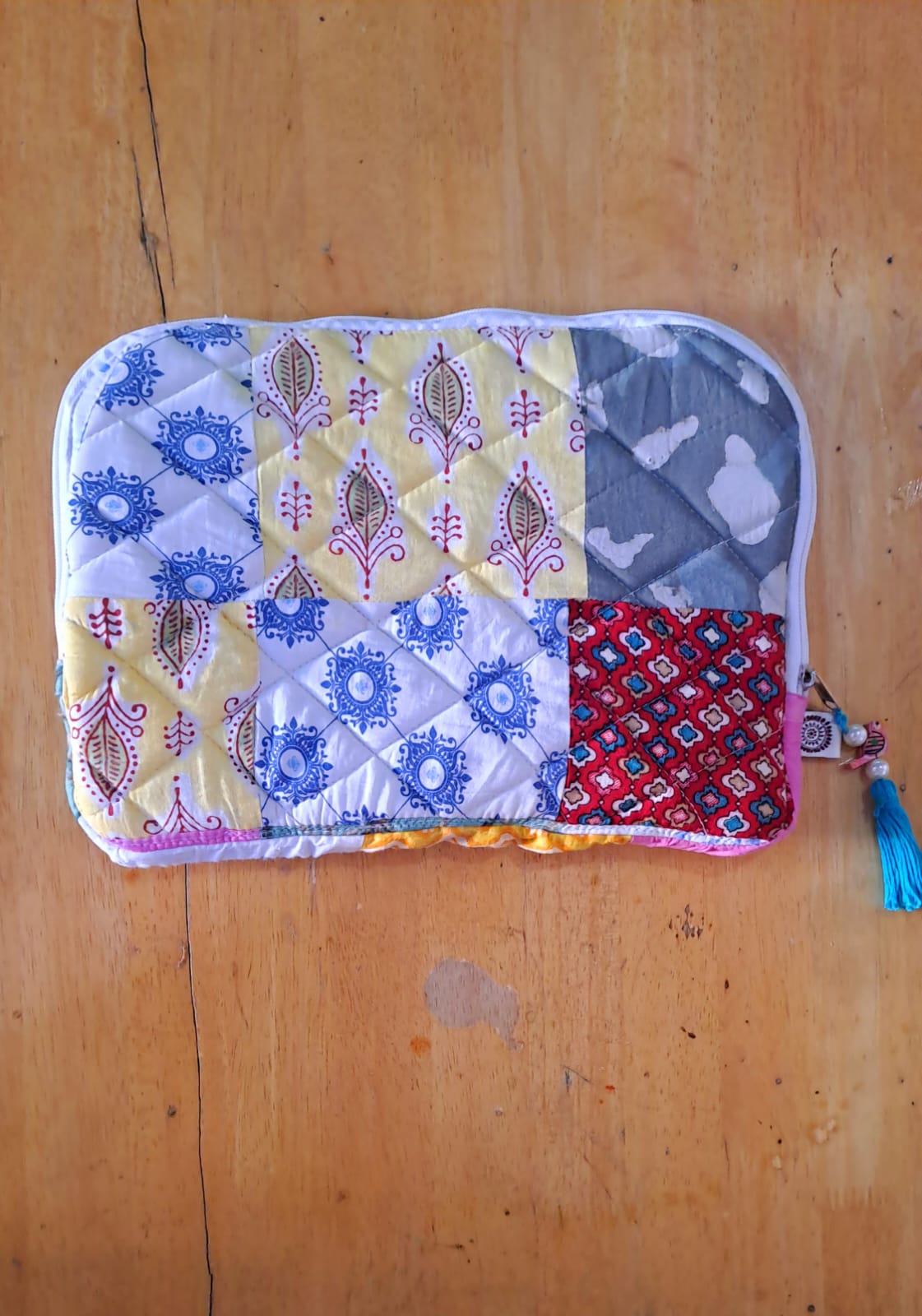 Handmade Quilted Tablet Sleeve – Patchwork Design