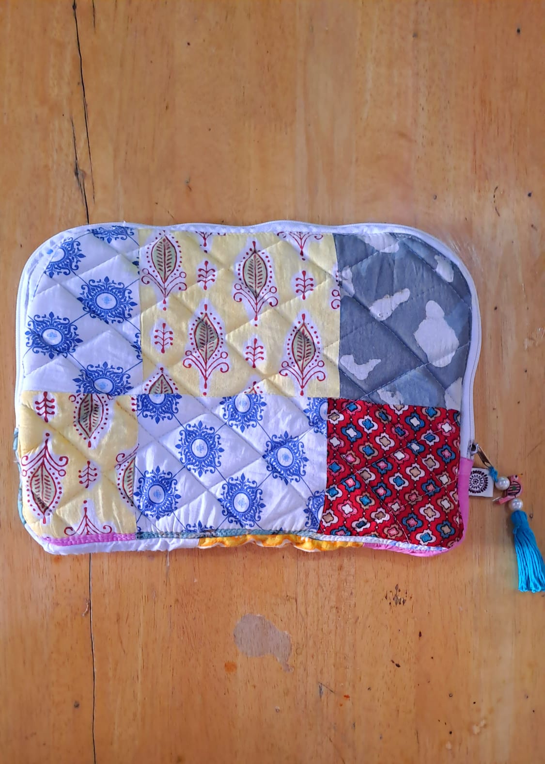 Handmade Quilted Tablet Sleeve – Patchwork Design