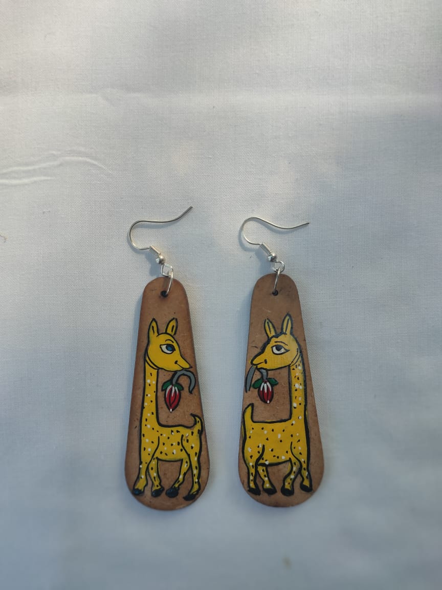 Hand-Painted Llama Earrings