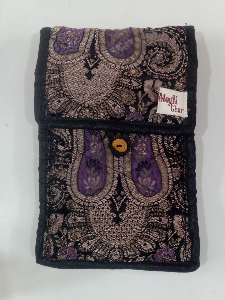 Handmade Quilted Fabric Mobile Cover with Button Closure