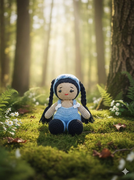 Handcrafted Crochet Girl Doll – Soft Woolen Toy