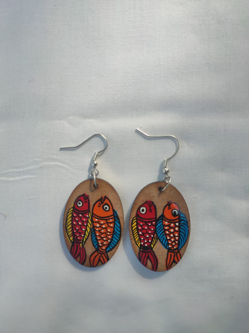 Hand-Painted Fish Earrings