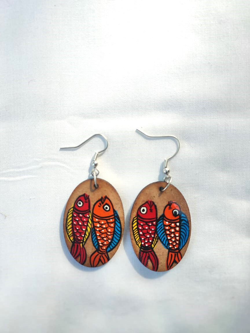 Hand-Painted Fish Earrings