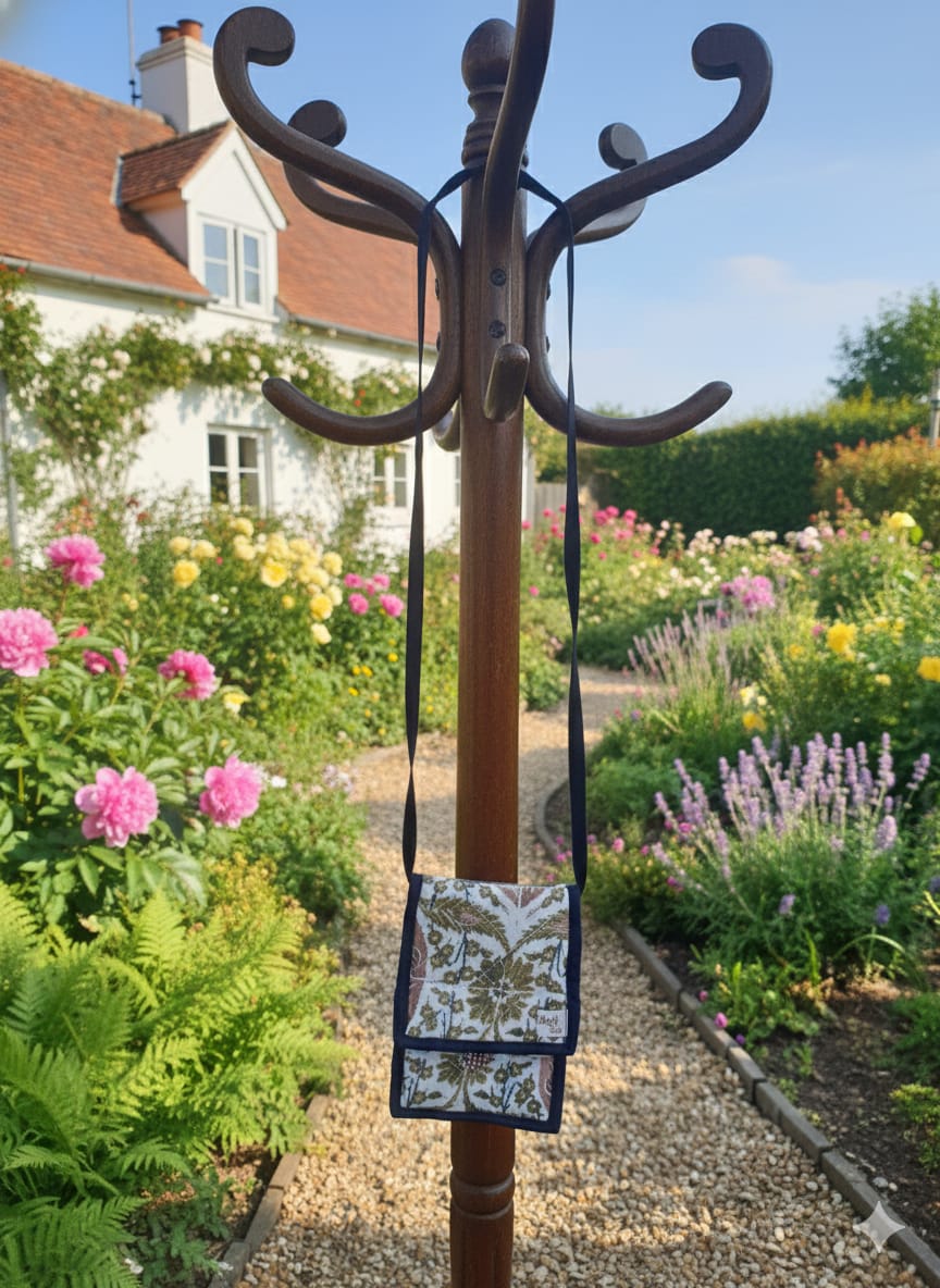 Handmade Quilted Fabric Mobile Cover with Button Closure