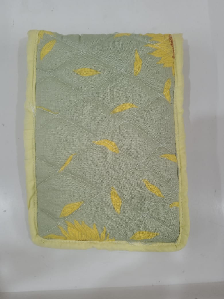 Handmade Quilted Fabric Mobile Cover with Button Closure