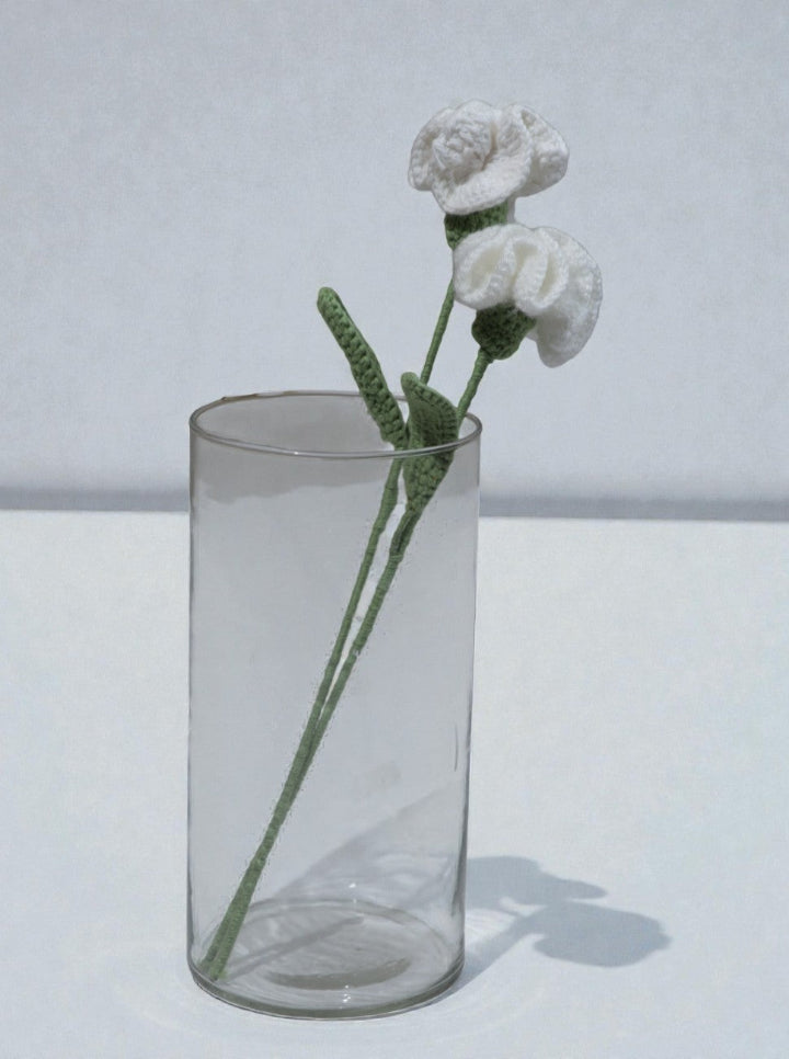 Crochet White Carnation Flower – Per Piece