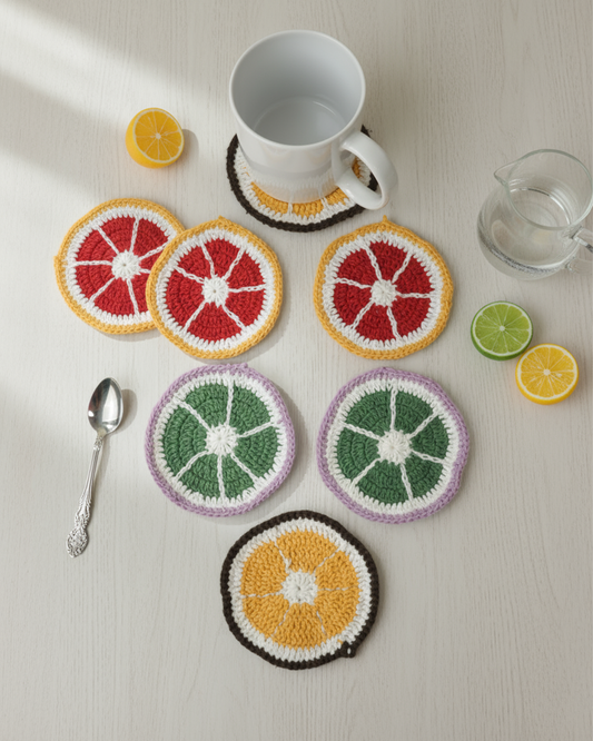 Handmade Crochet Coaster Set