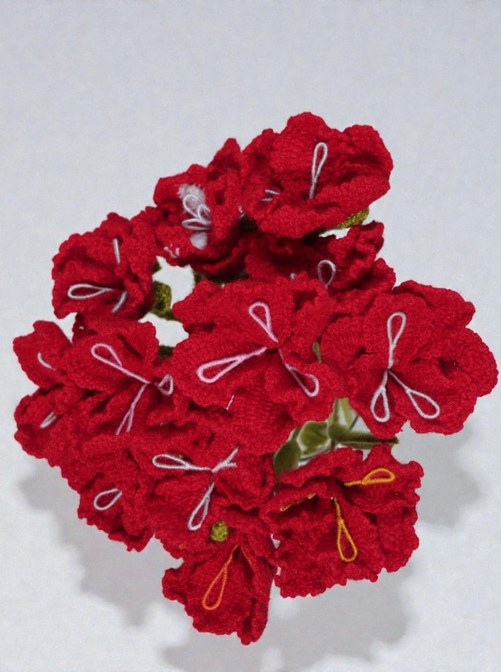 Crochet Red Hibiscus Flower – Per Piece