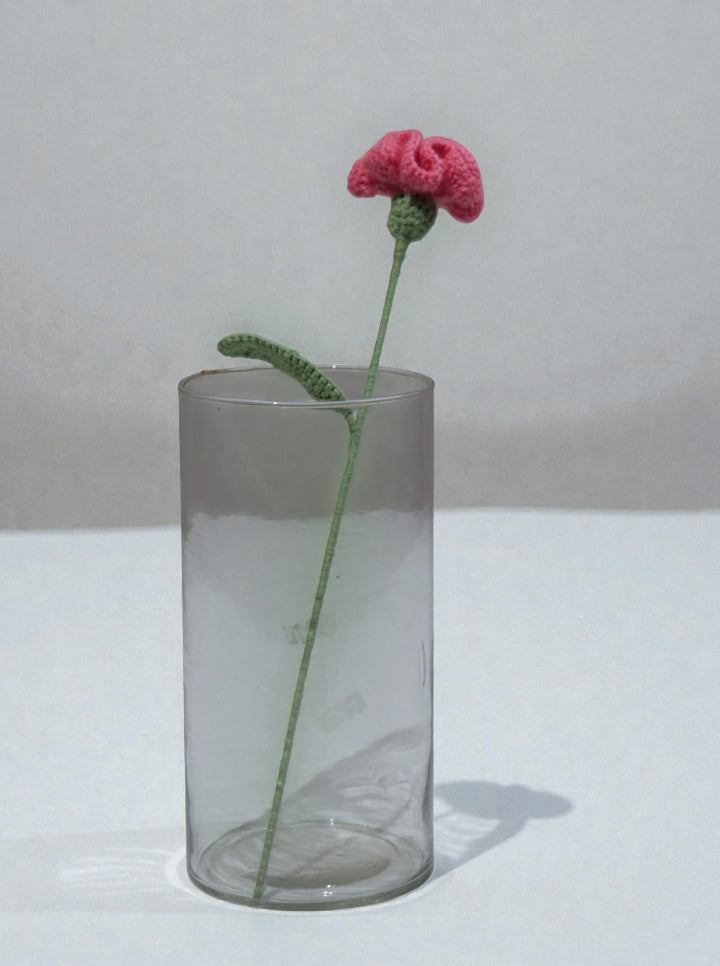 Handmade Crochet Pink Carnation Flower – Per Piece