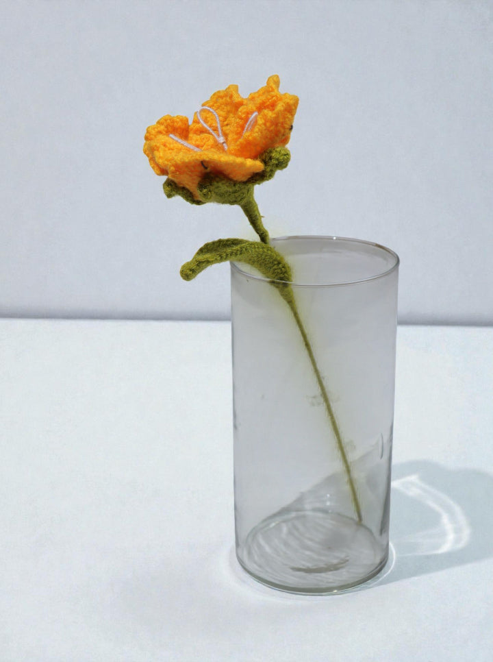 Handmade Crochet Yellow Hibiscus – Per Pcs