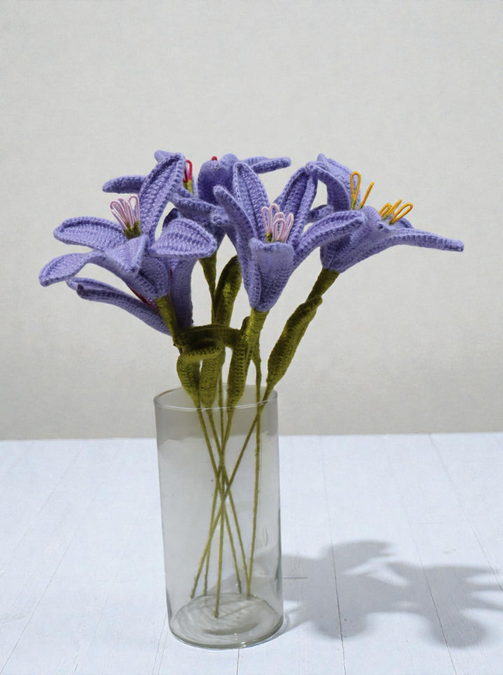Handmade Crochet Mauve Lily – Per Pcs